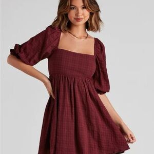 Windsor Burgundy Mini Dress